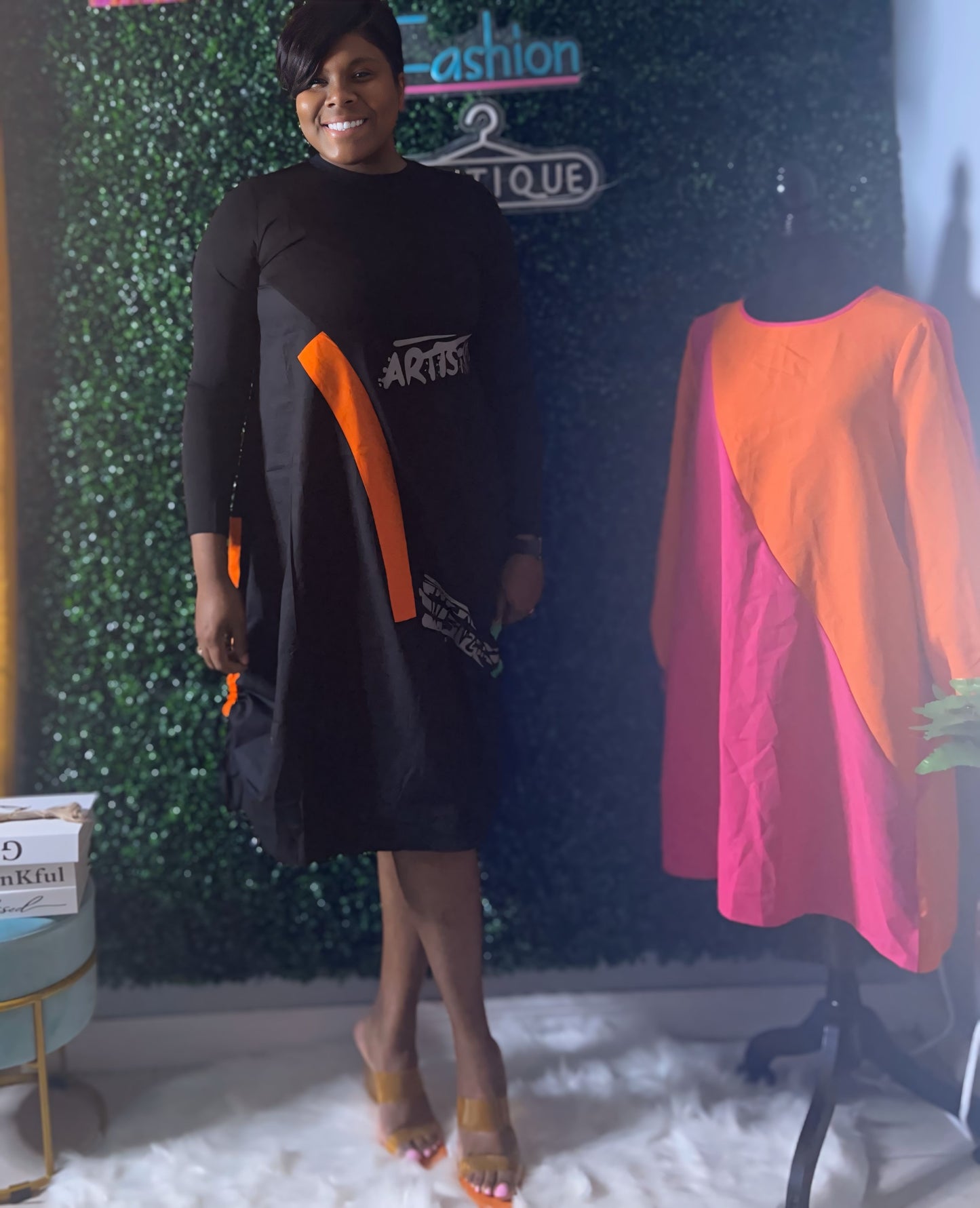 Splash Two tone Color Dress