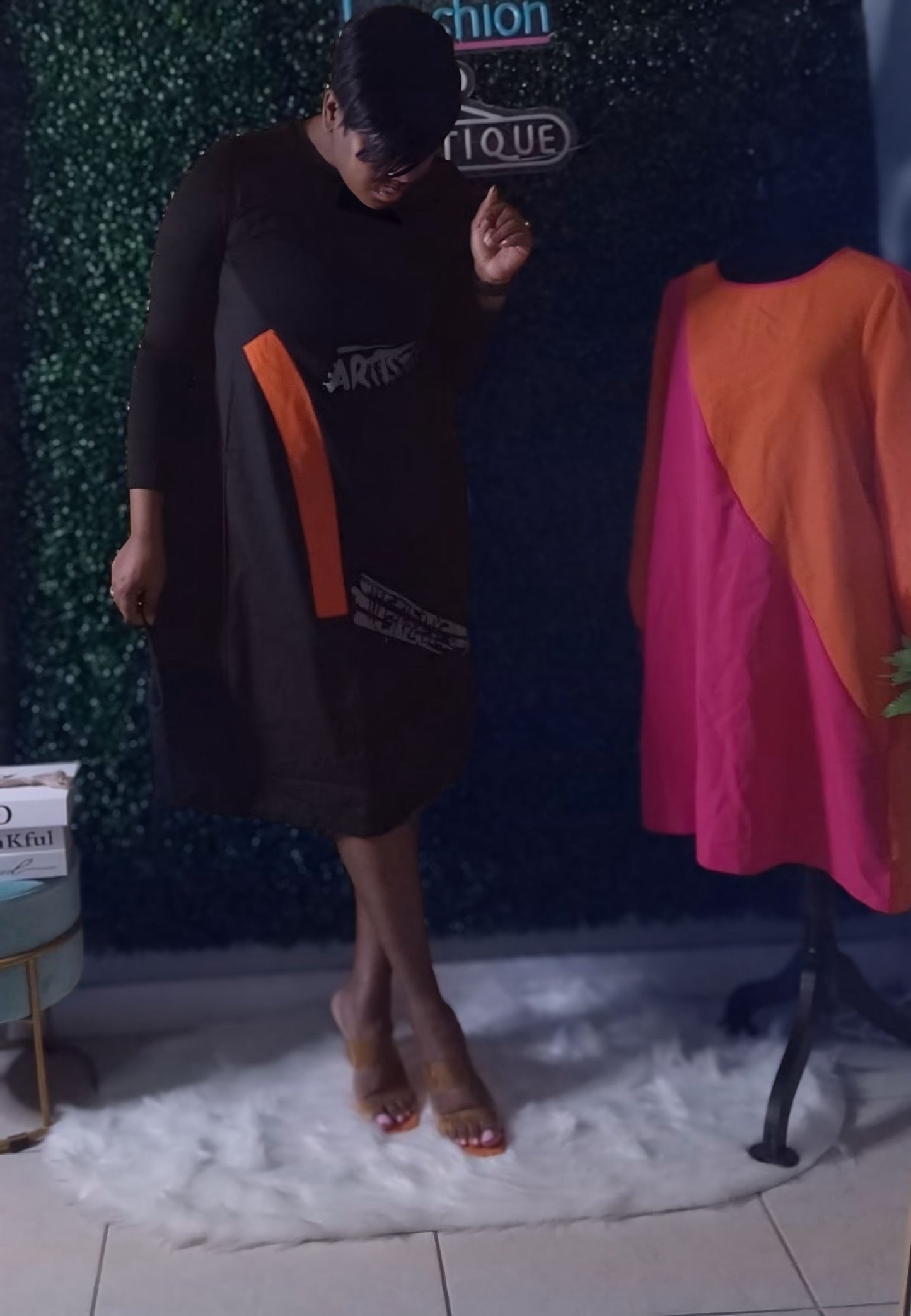 Splash Two tone Color Dress
