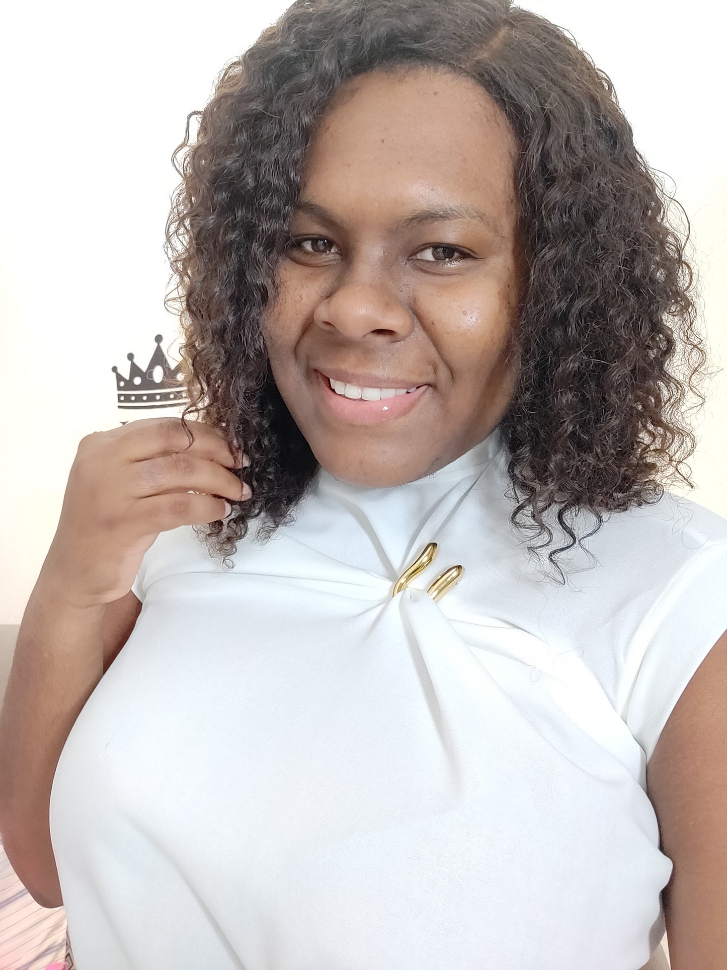 Ruched pin blouse