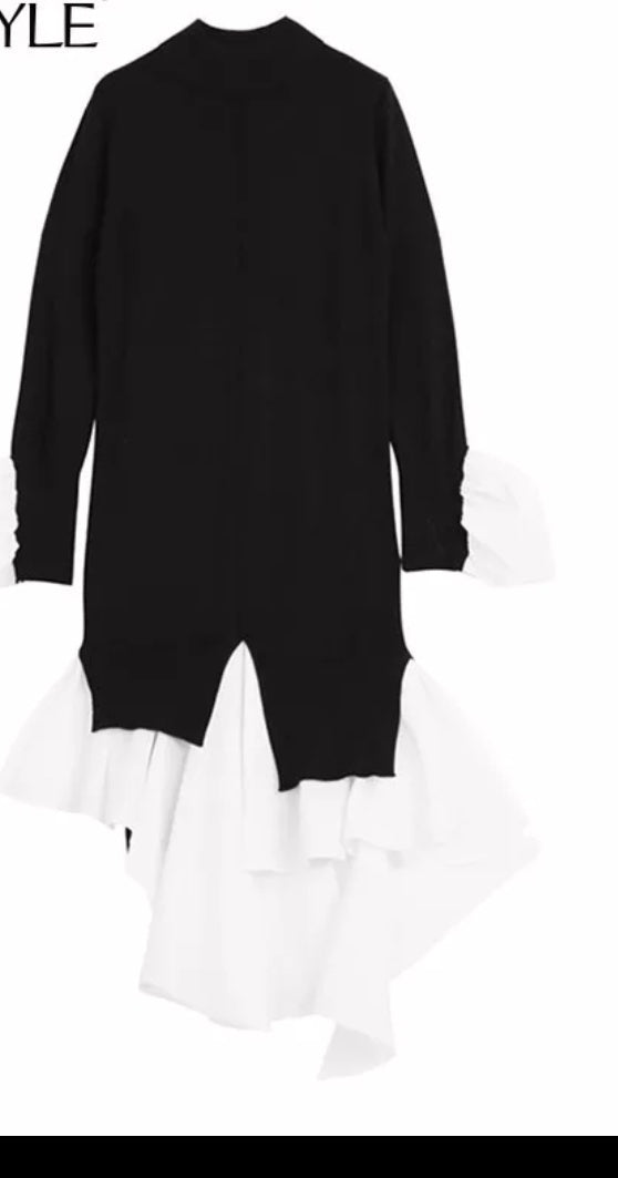 Black & White Sweater Dress