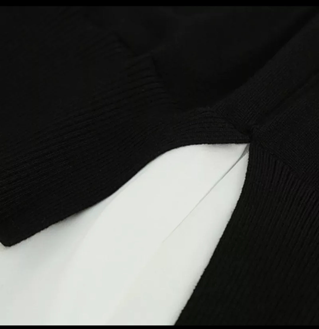 Black & White Sweater Dress