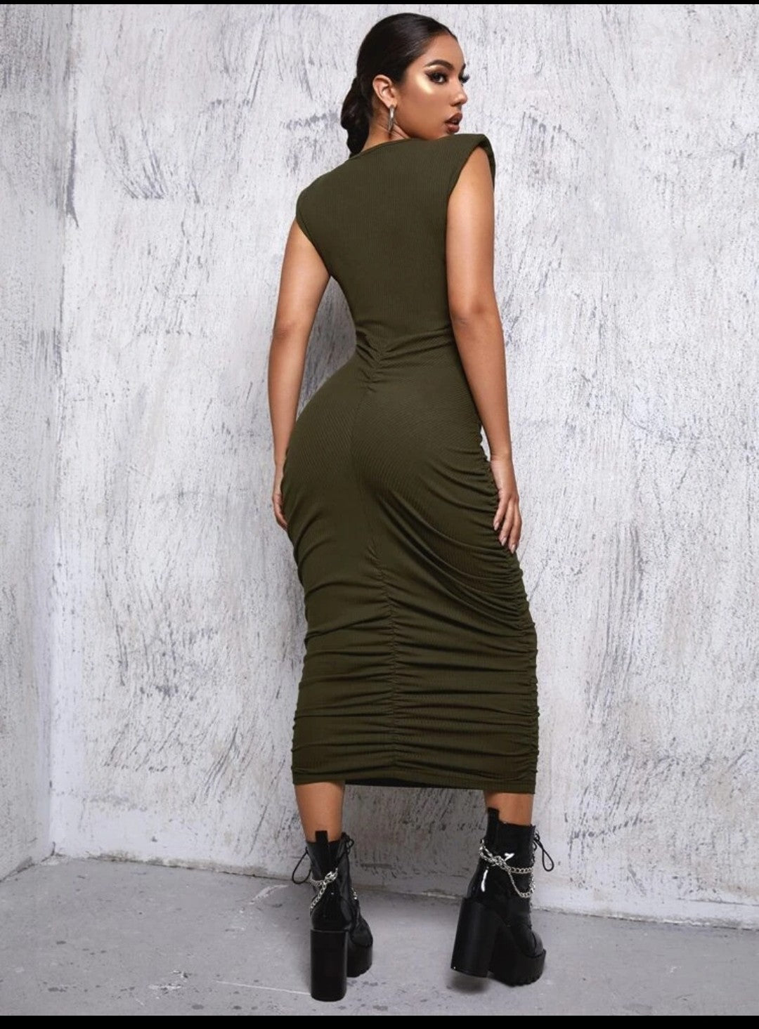 Patty Dress Army Green Dress