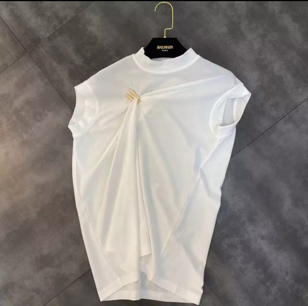 Ruched pin blouse
