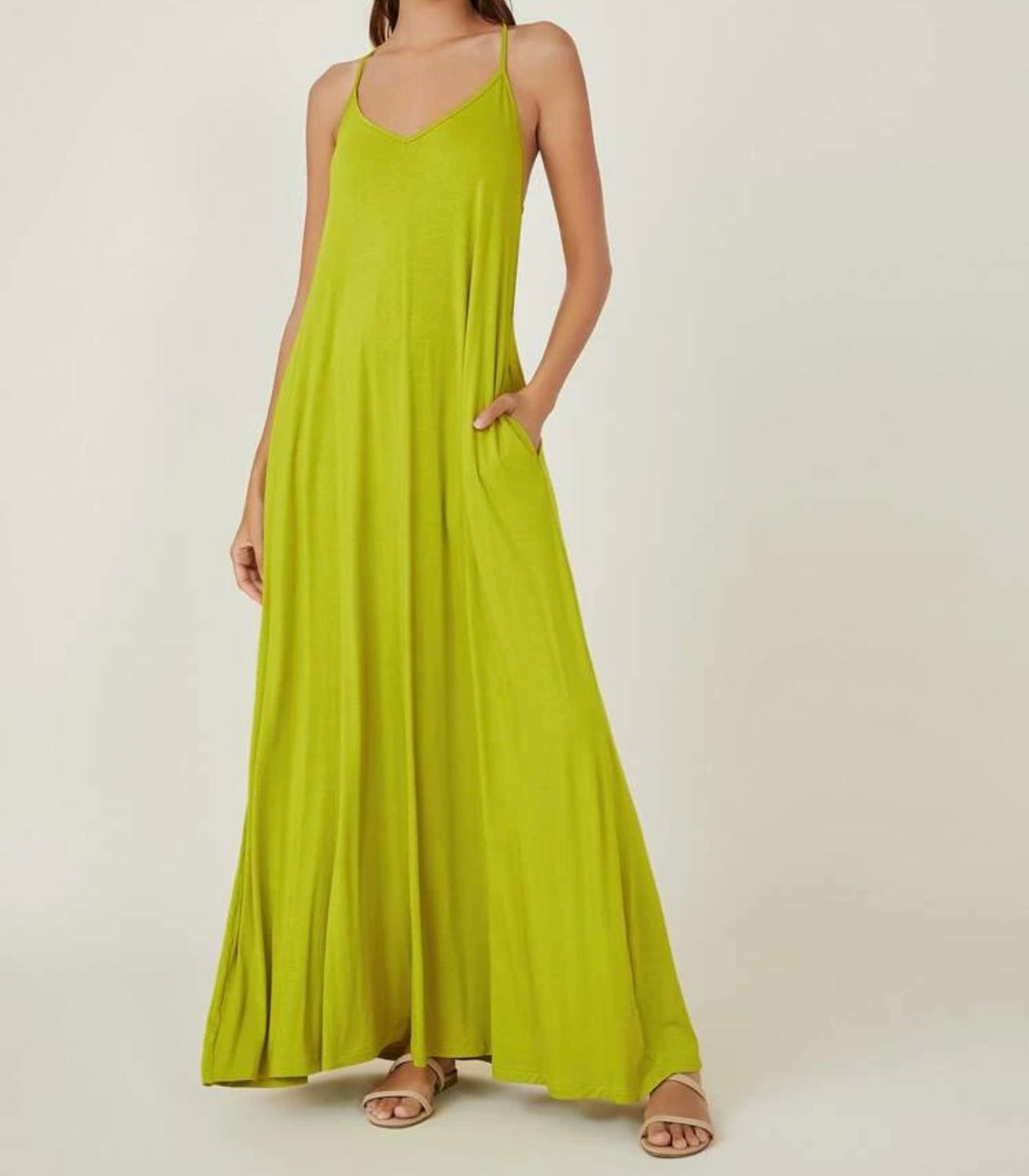 V Neck Maxi Dress