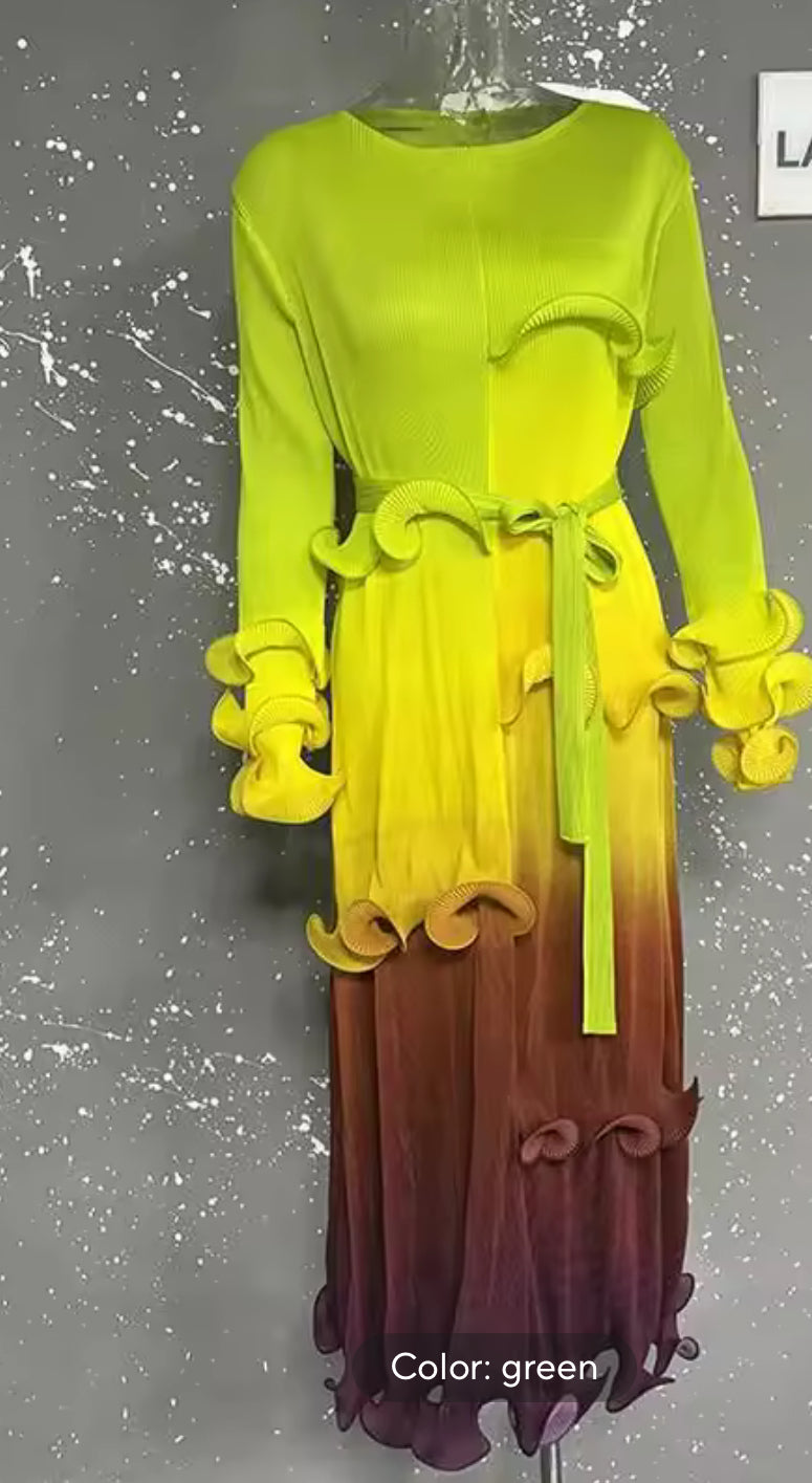 Ombré Ruffle dress