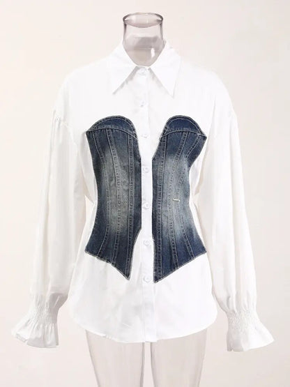 Denim- Vest ILLUSION blouse