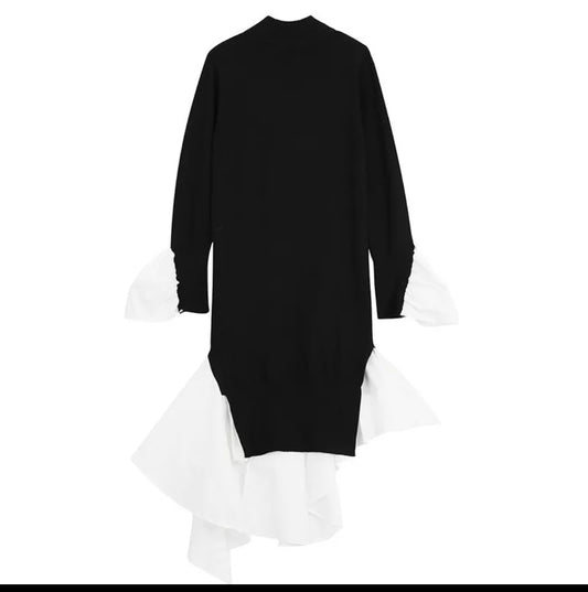 Black & White Sweater Dress
