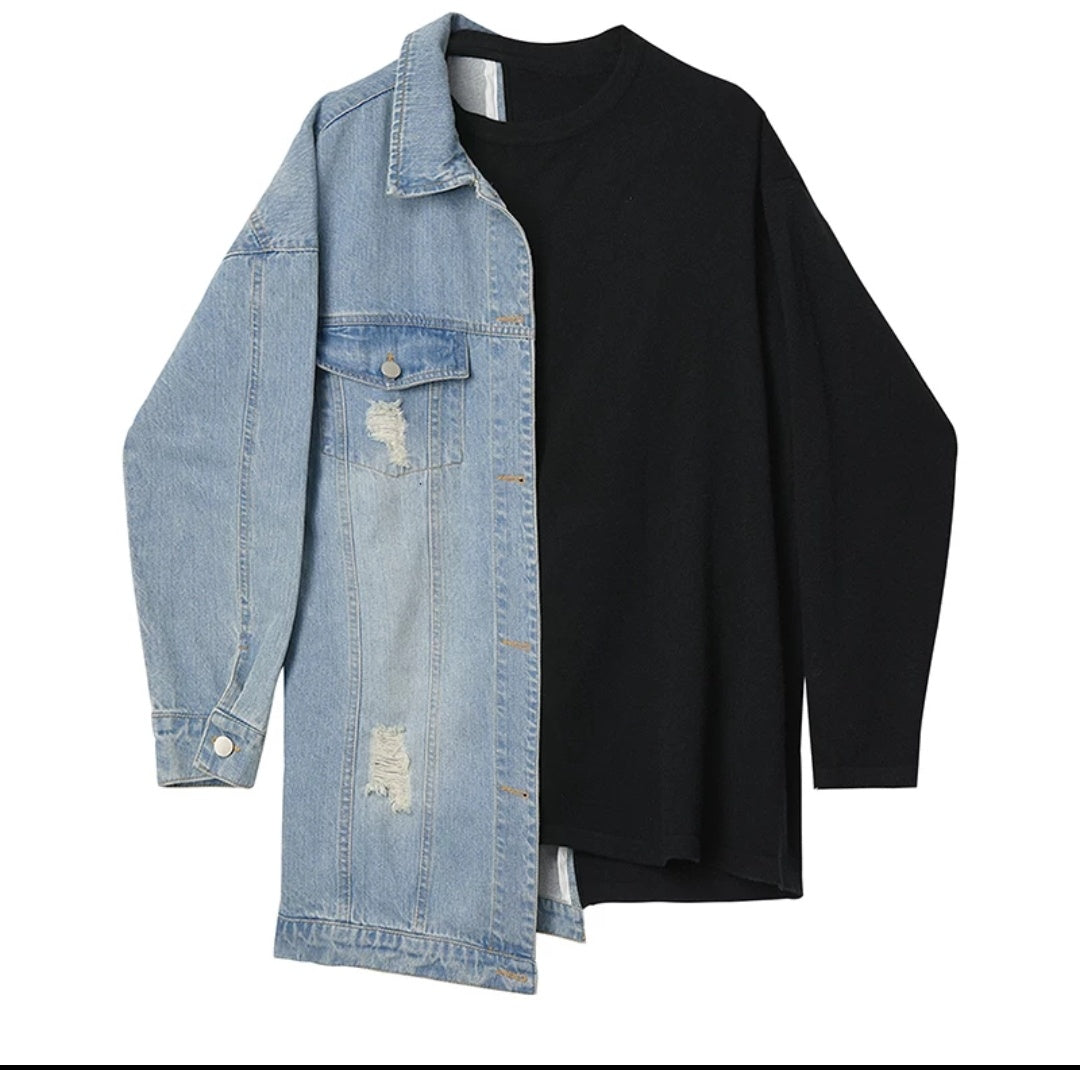 Double Sided Denim Top