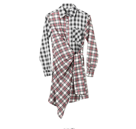 Plaid On Me Shirt Dress